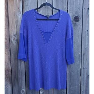 Escada Cobalt Blue Knit Top